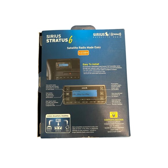 SIRIUS Stratus 6 Dock-and-Play Radio with Car Kit (Black) - Picture 5 of 5